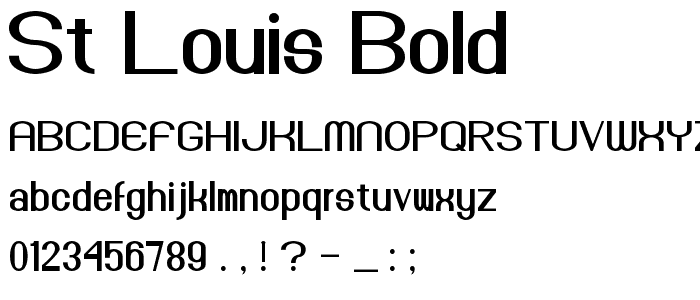 St Louis Bold font